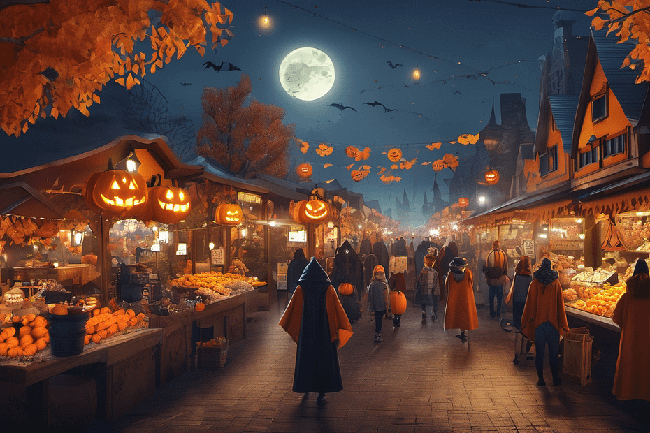 A Halloween market.